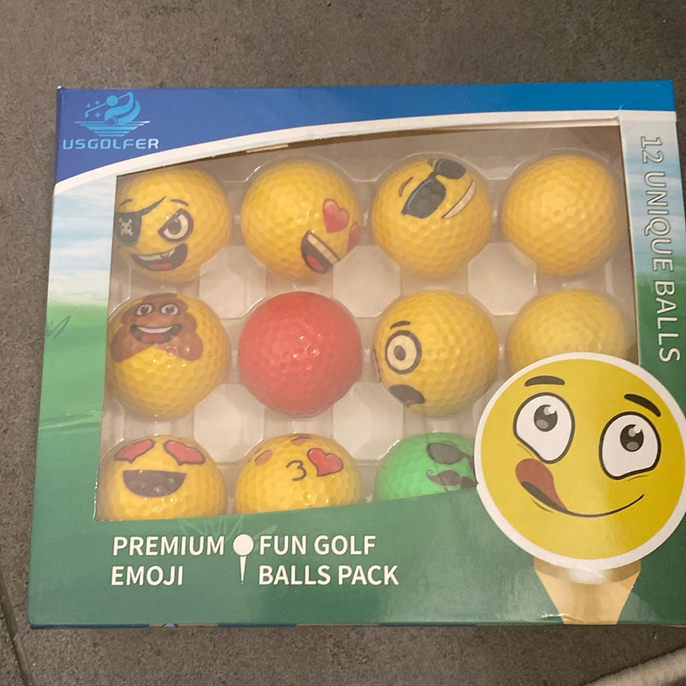 Emoji golf balls